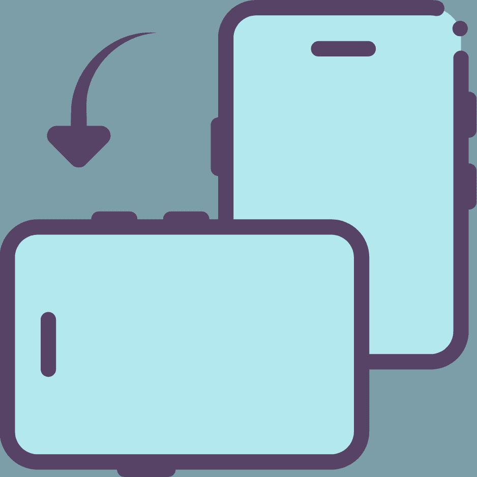 スマートフォンを横向きにするイラスト
