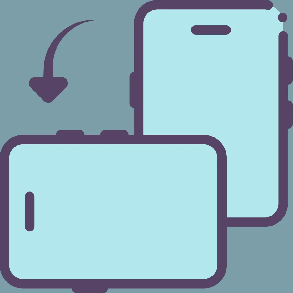 スマートフォンを横向きにするイラスト